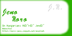 jeno moro business card